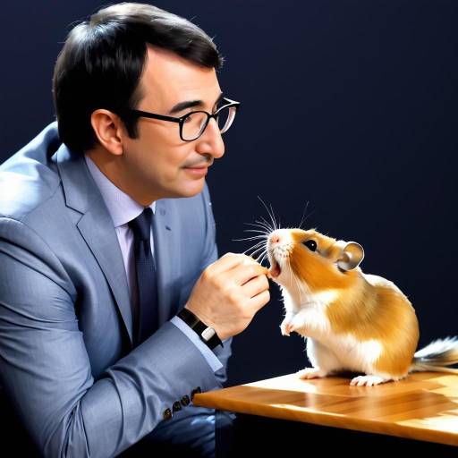 Man Feeding Pet Hamster