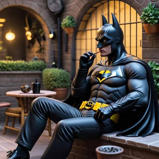 Batman Smoking Pipe in Casual Setting