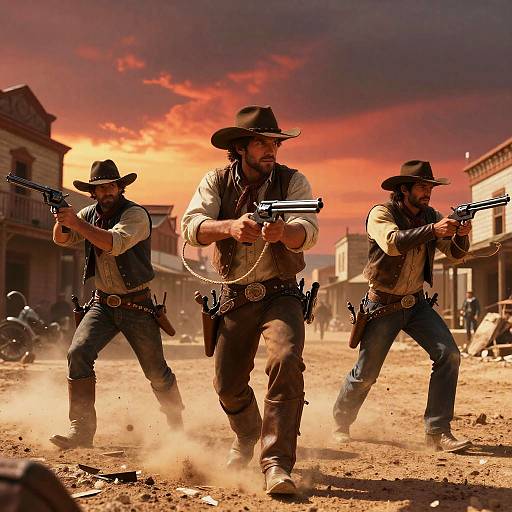 Wild West Outlaws Rampage Scene