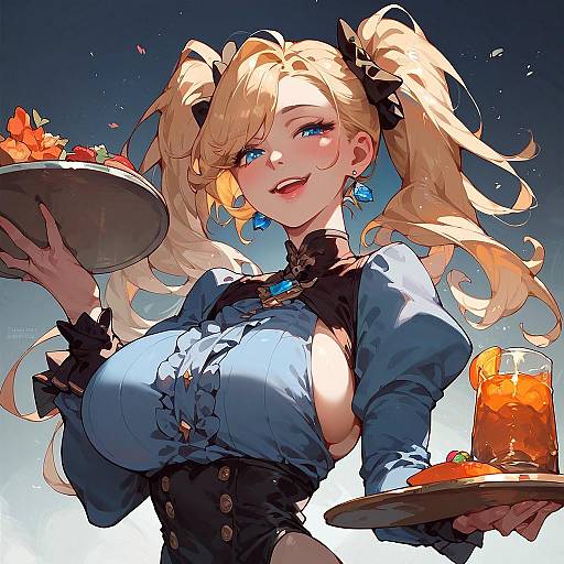 Disembodied Head with Twintails Smile