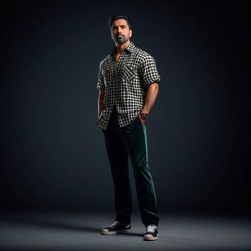 Edgy Portrait of Confident Hispanic Male