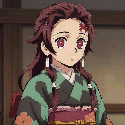 Anime Girl in Kimetsu Style