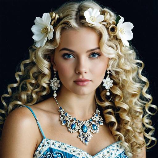 Elegant White Gypsy Flower Hairstyle
