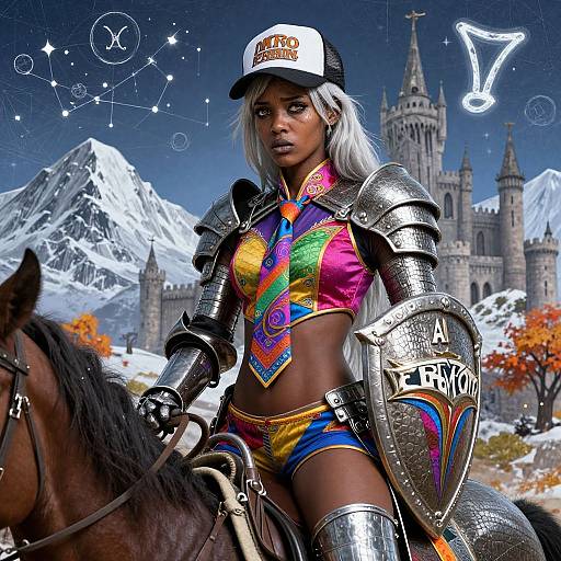 Majestic Knightcore Girl Portrait