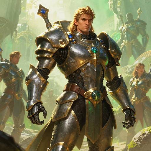 Epic Digital Art of Robotic Paladin