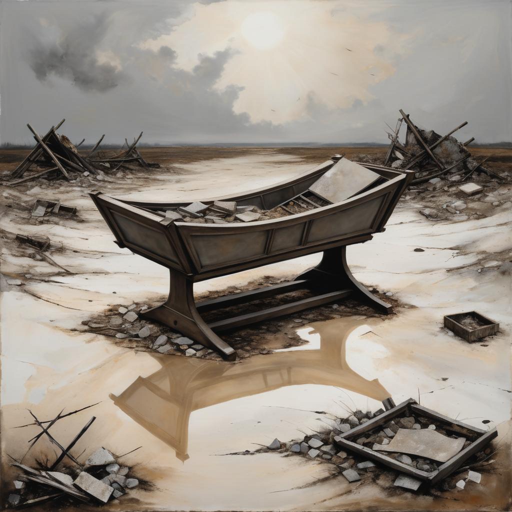 Symbolic Cradle in Sediment Landscape