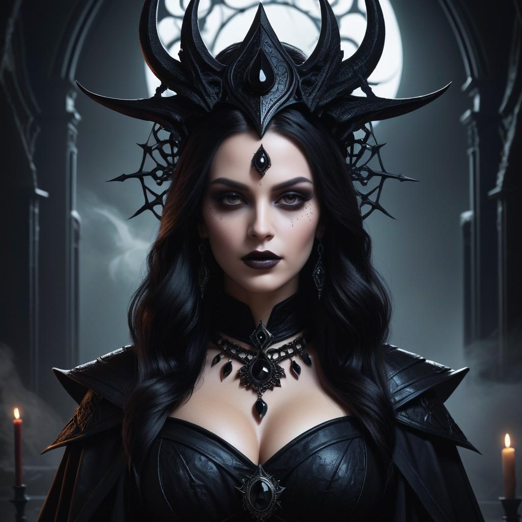 Gothic Shaman Portrait with Dark Fantasy