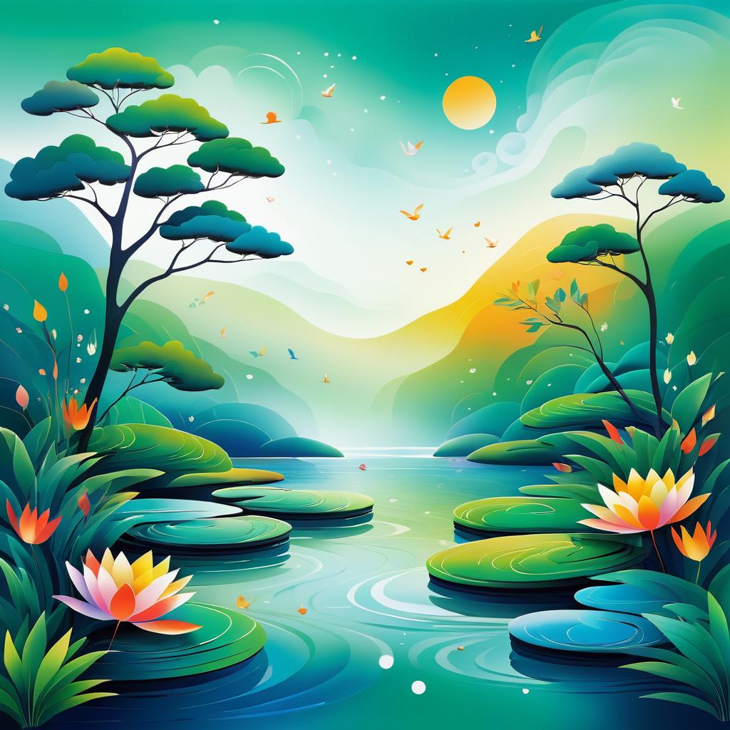 Tranquil Nature: Vibrant Body Art Album Cover