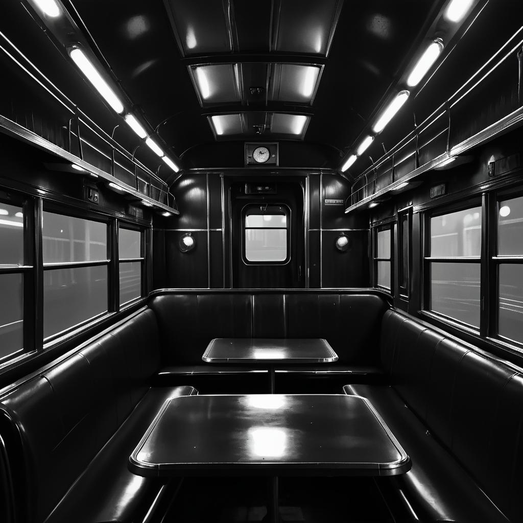 Gritty Noir Train Car Scene