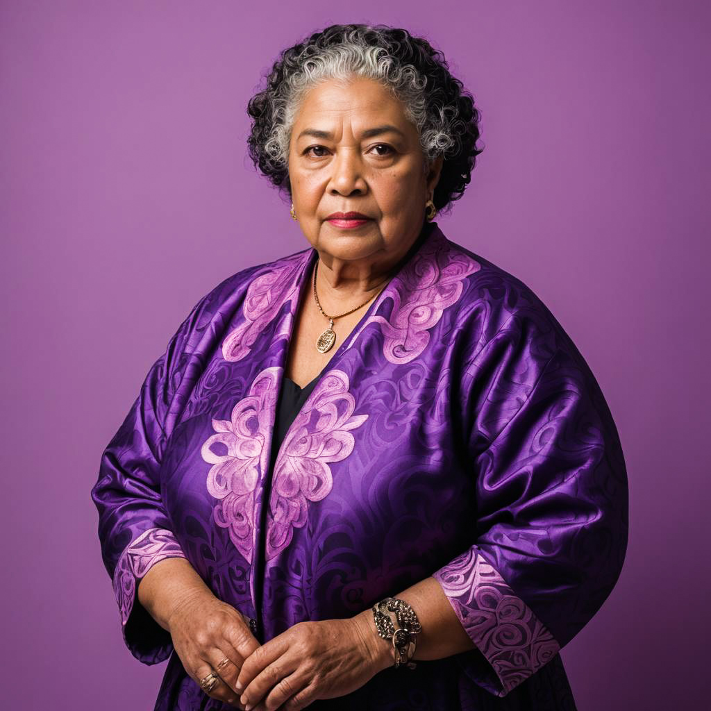 Proud Māori Elder in Traditional Outfit