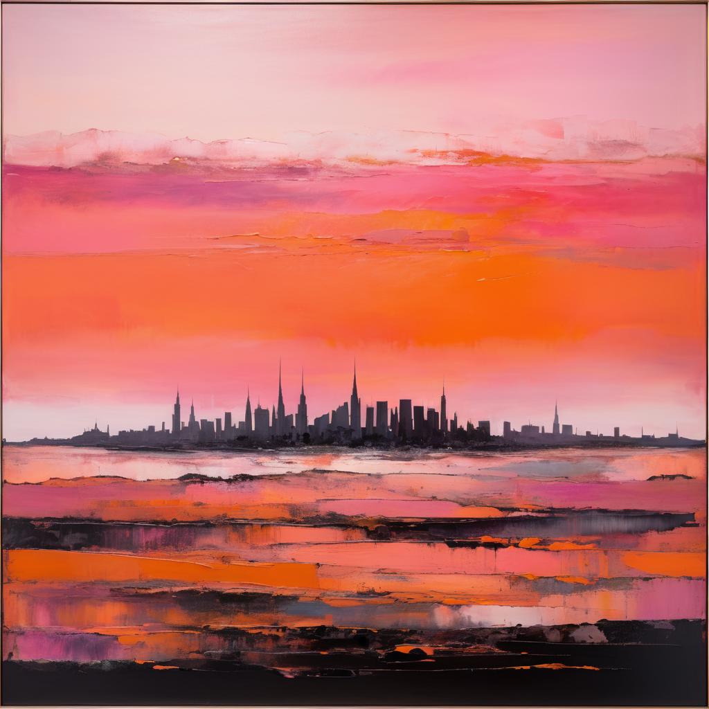 Vibrant Abstract Skyline in Kiefer Style