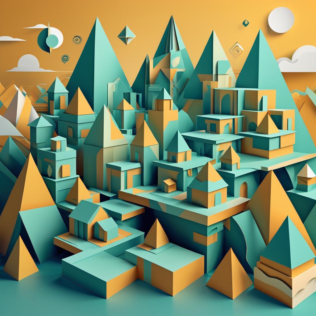 Whimsical 3D Cubist Artistry Unleashed