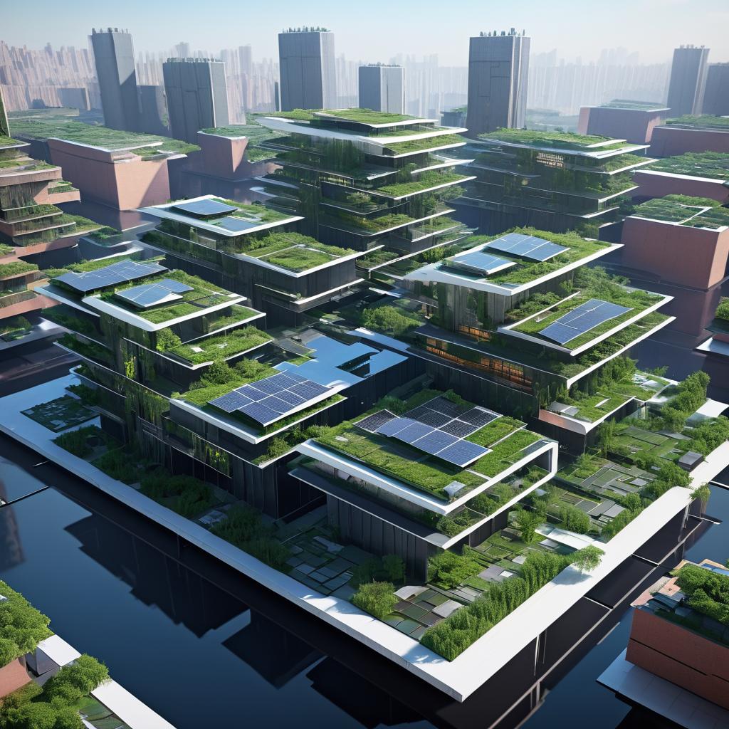 Futuristic Eco-Friendly Tech Hub Design