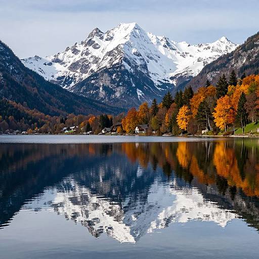 Serene Alpine Autumn Reflection