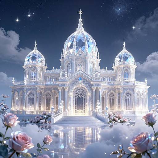 Ethereal Crystal Palace Illustration