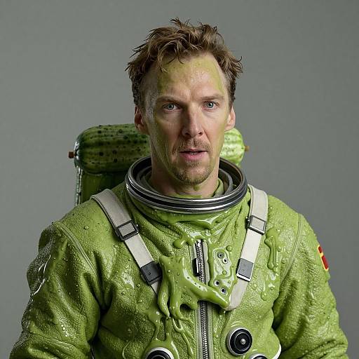 Green Slimy Astronaut Suit Benedict