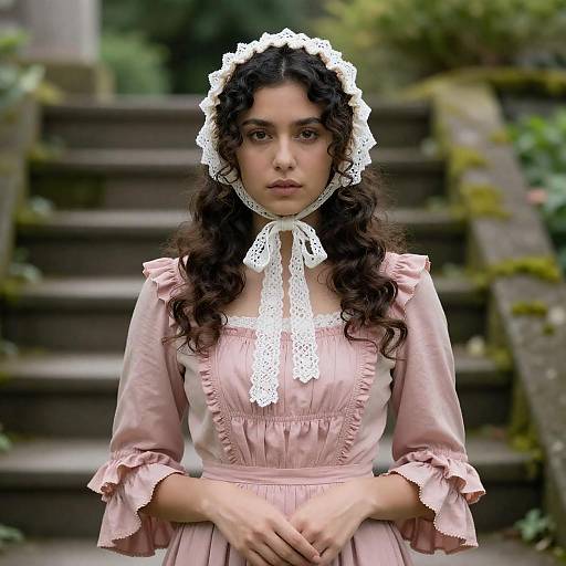 Victorian Elegance in a Serene Garden