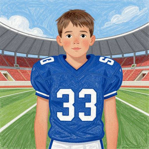 Suprematism Child in Football Jersey