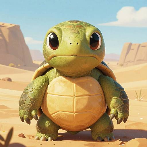 Anthro Turtle Desert Nomad Soldier Illustration