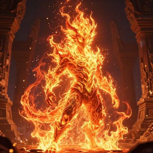Blazeakin Fire Elemental in Ruins