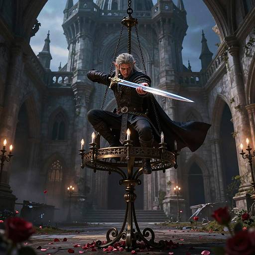 Elven Ranger in Decayed Citadel