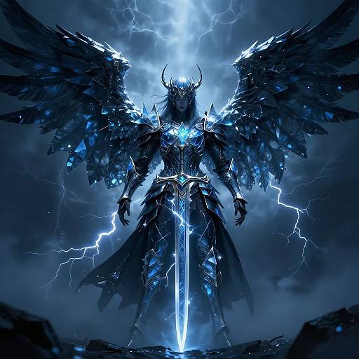 Storm Angel Warrior with Shattered Glass Armor