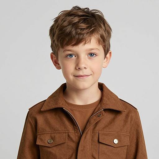 Boy in Brown Jacket Costume