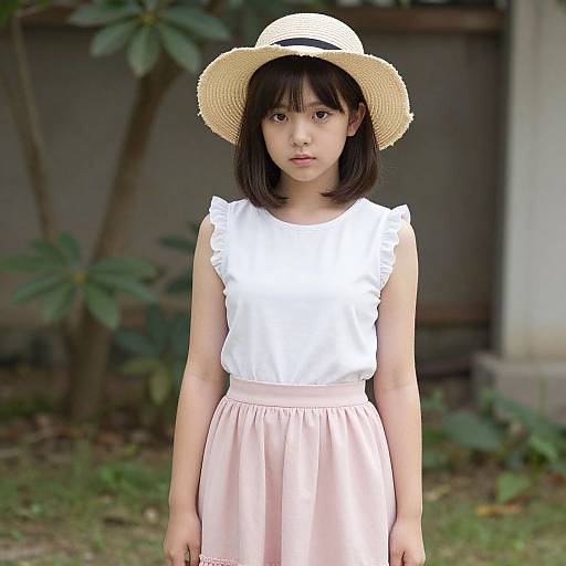 Realistic Portrait of Girl in Birthday Dress