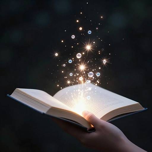 Ethereal Particles Erupting from Book