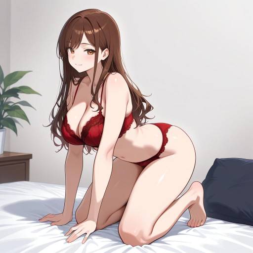 Graceful Tall Woman in Lingerie Pose Graceful Tall Woman in Lingerie Pose