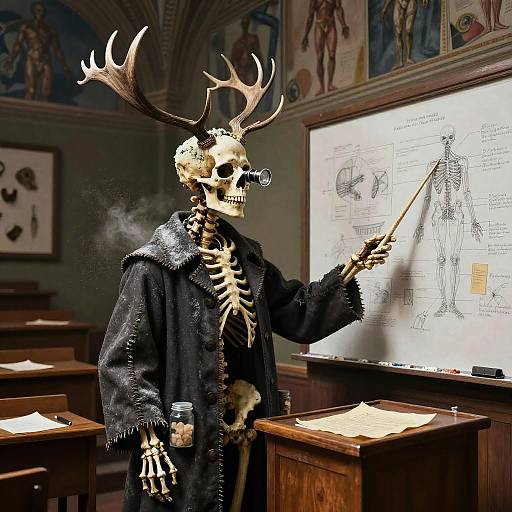 Antlered Osteomancer in Anatomical Lecture Hall