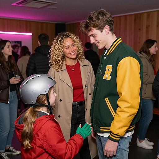 Young People Socializing Indoors