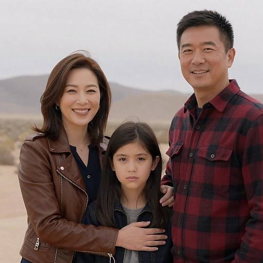 Outdoor Family Portrait in Desert Landscape