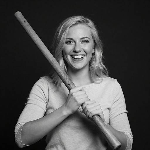 Playful Portrait of a Smiling Blonde Woman