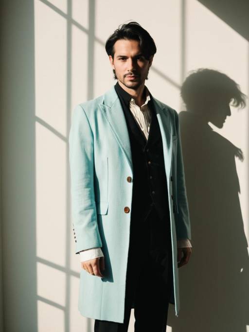 Man in The Magician Costume Standing with Shadow