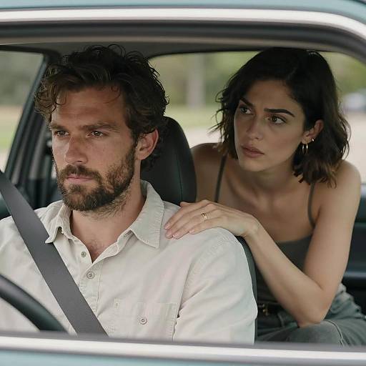 Intimate Moment in a Car