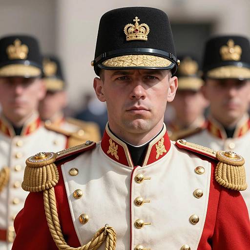 Handsome Military Officer in Uniform