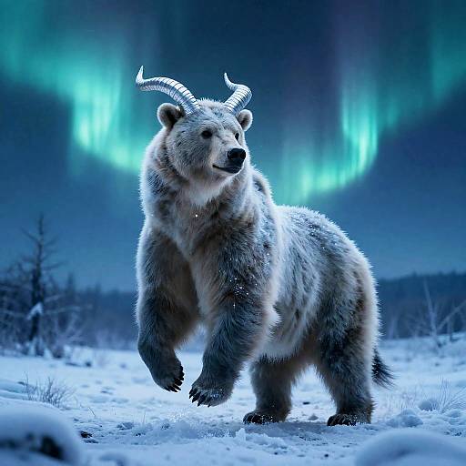 Majestic Centaur-Bear in Frozen Tundra