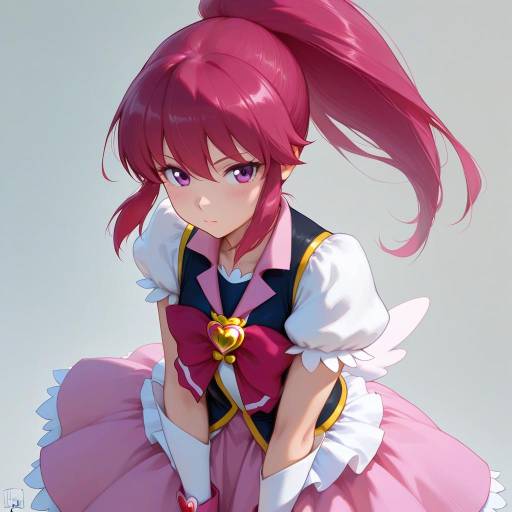 Illustration of Aino megumi, happinesscharge precure! in the style of Nat the lich