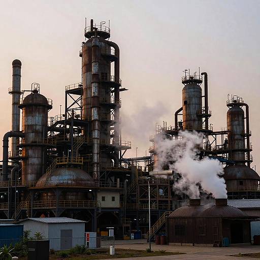 Industrial Port at Dusk Realism