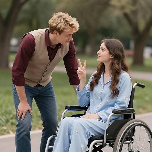 Serene Park Moment: Friendship and Joy