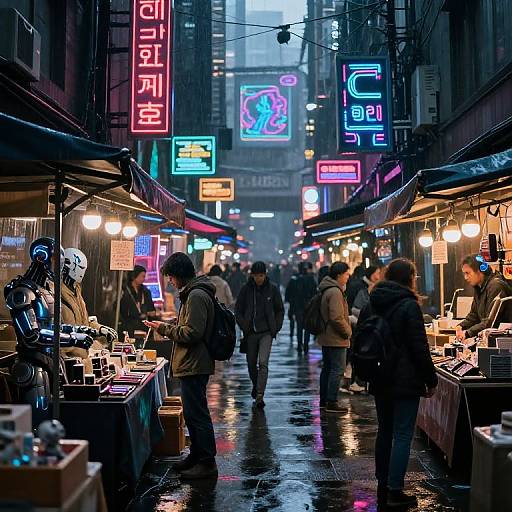 Cybercity Marketplace Neon Vibrance