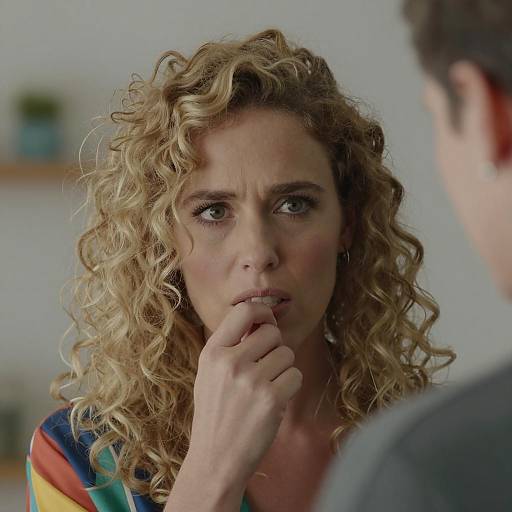 Contemplative Woman with Colorful Style