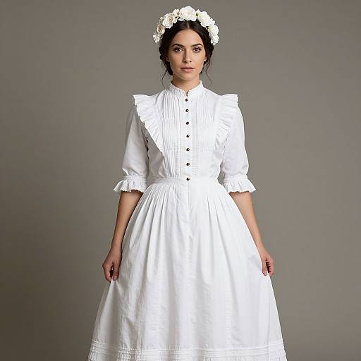 Southern Belle in Civil War Gown