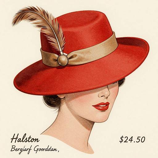 Vintage Red Hat Illustration