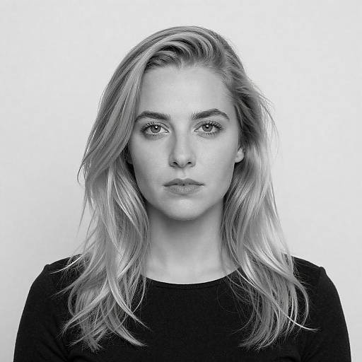 Striking Black-and-White Portrait of Woman