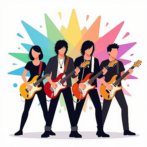 Vibrant Rock Band Vector Illustration