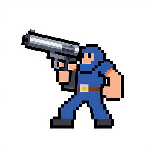 16-Bit Pixel Art Hero Sprite