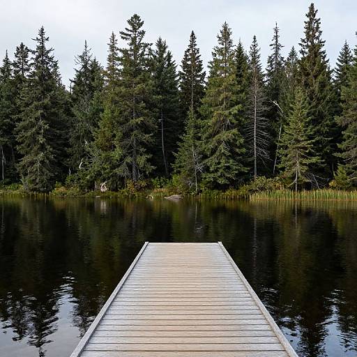 Serene Dock at Jacques Cartier Park