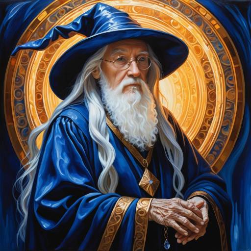 Elderly Wizard Radiating Timeless Wisdom Elderly Wizard Radiating Timeless Wisdom